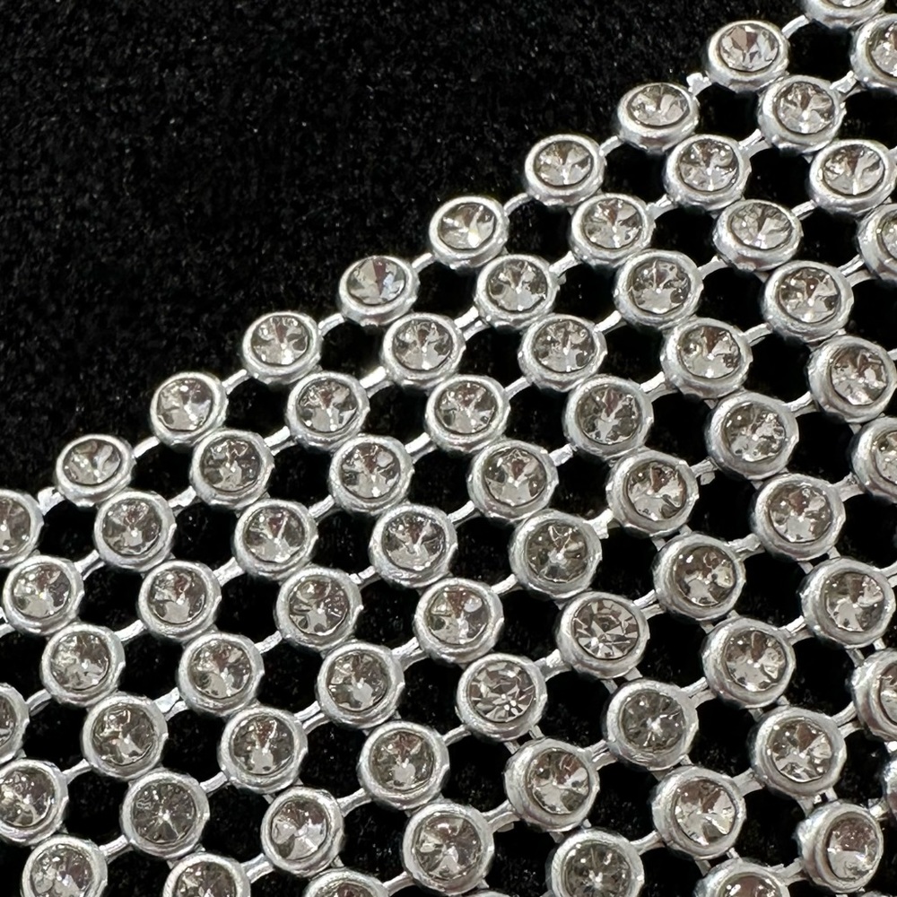 Rhinestone Mesh Mini Dress - Picture 10 of 11